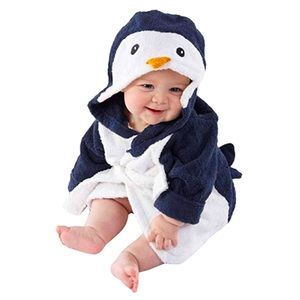 Kids Toddler Hooded Penguin Robe, Size 110